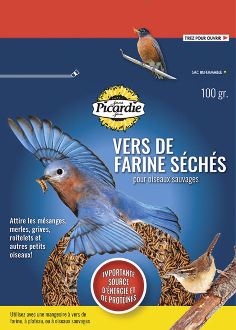 Dried Mealworms for Wild Birds, 100 G