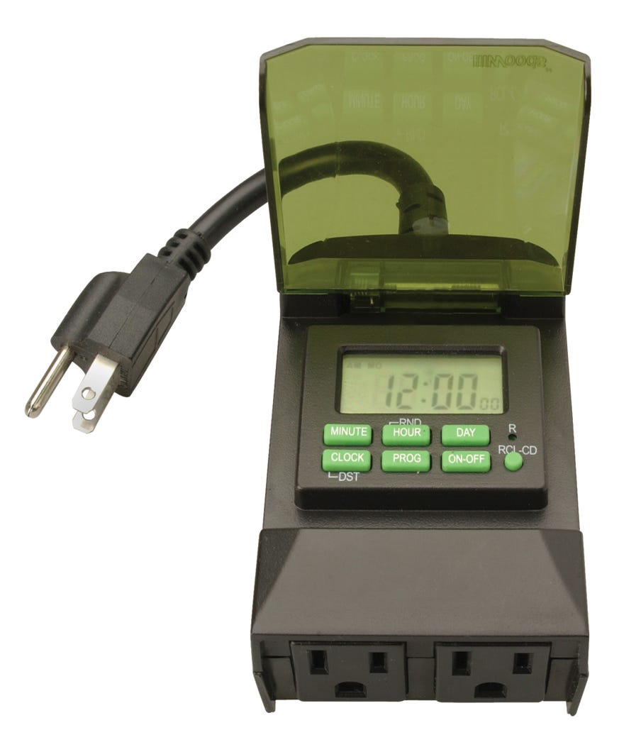Digital Timer Outdoor, 7 Days with 2 Outlets