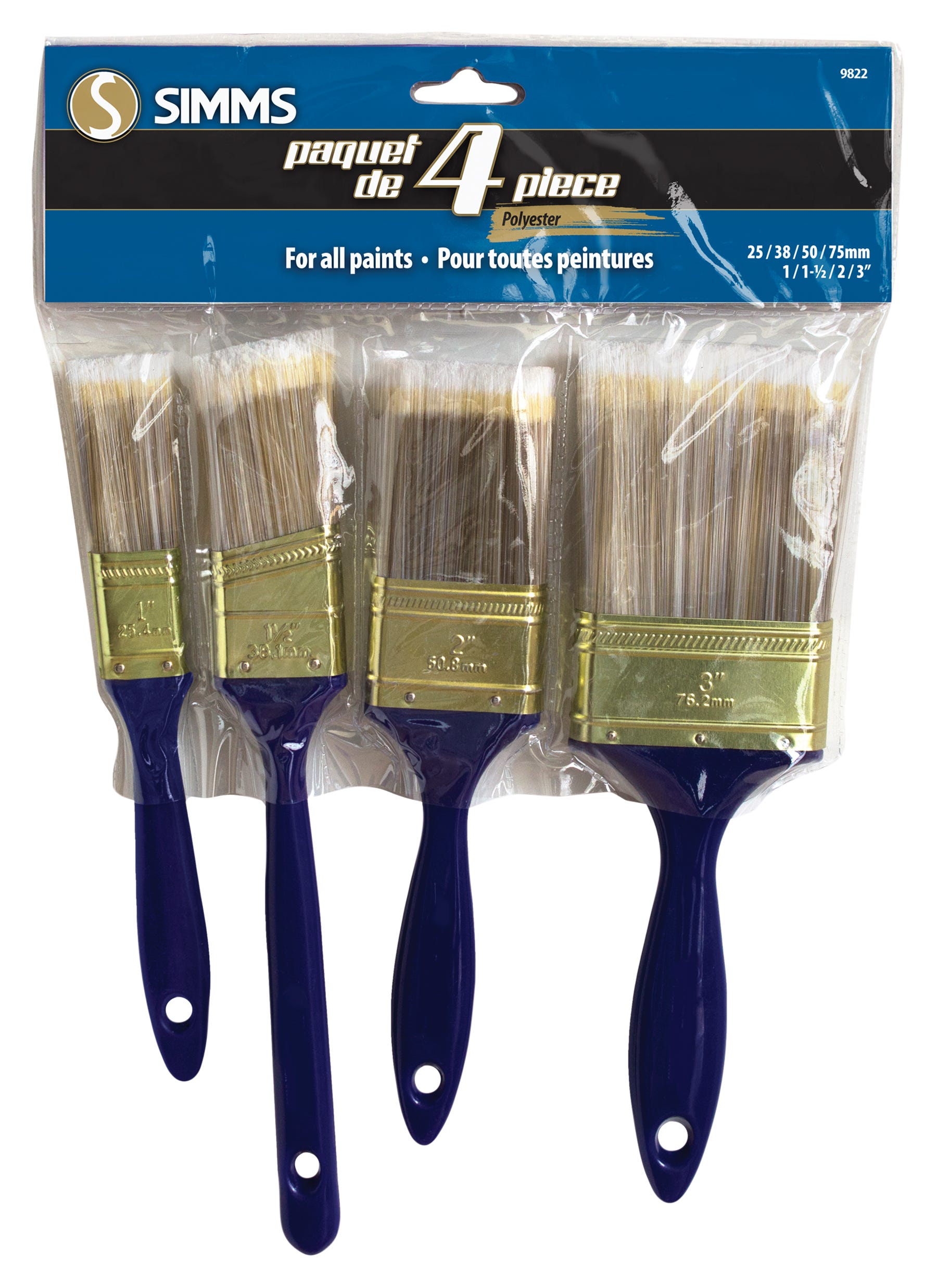 DIY Paint brush polyester, 4/Pack