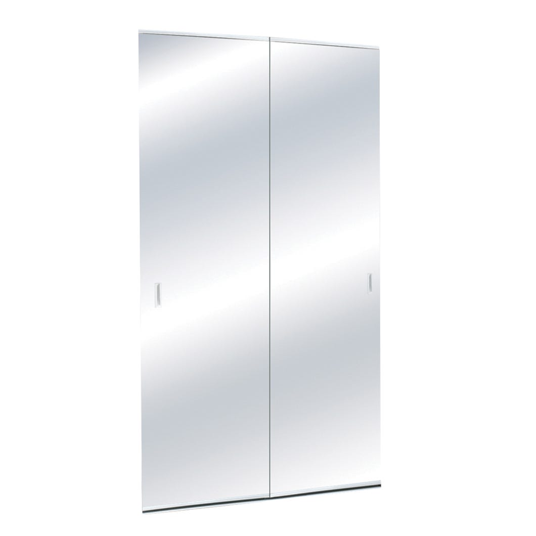 Door Bifold Clear Mirror without Frame for Closet Door, 36-in. X 80 1/2-in.