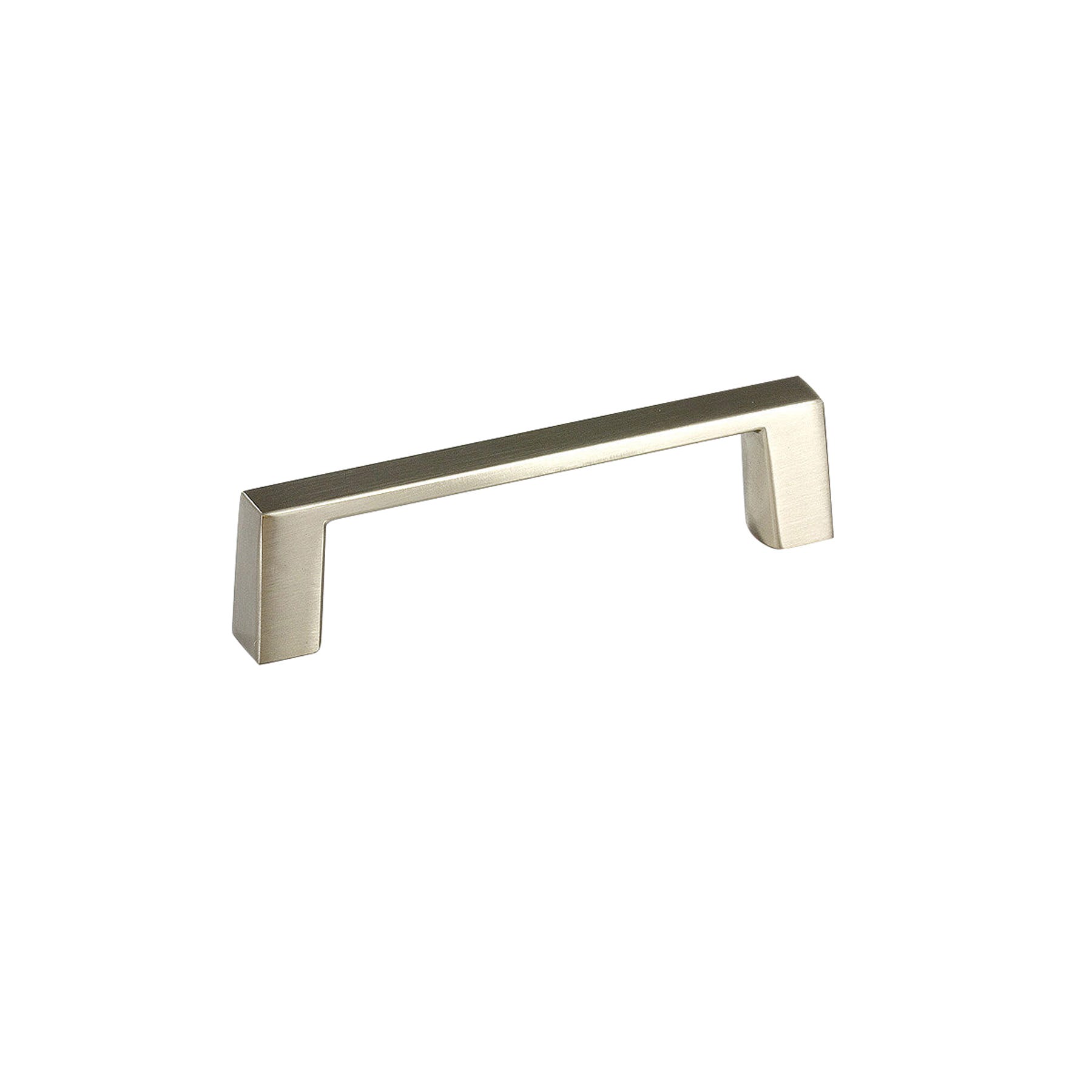 Metal Door Handle, Brushed Nickel, 3-in.