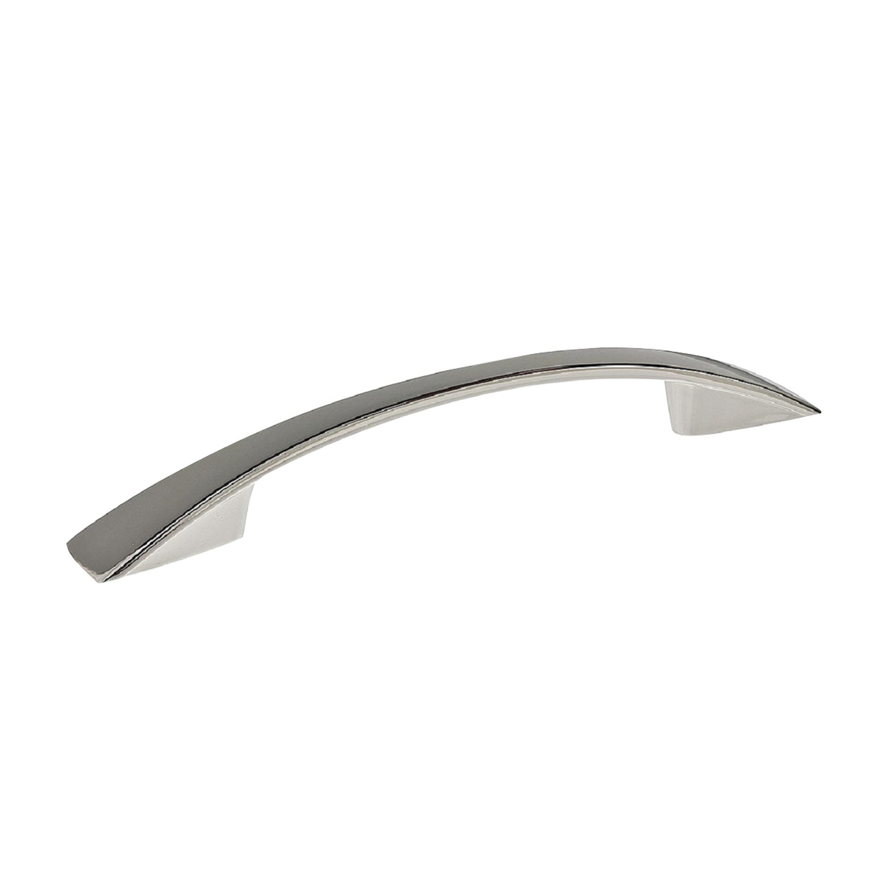 Metal Door Handle, Polished Nickel, 96 mm