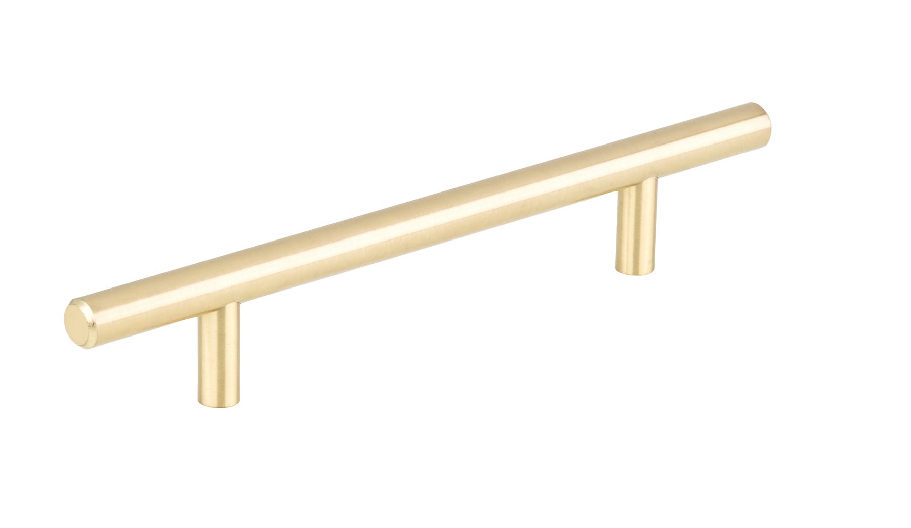 Metal Door Handle, Satin Brass, 128 mm