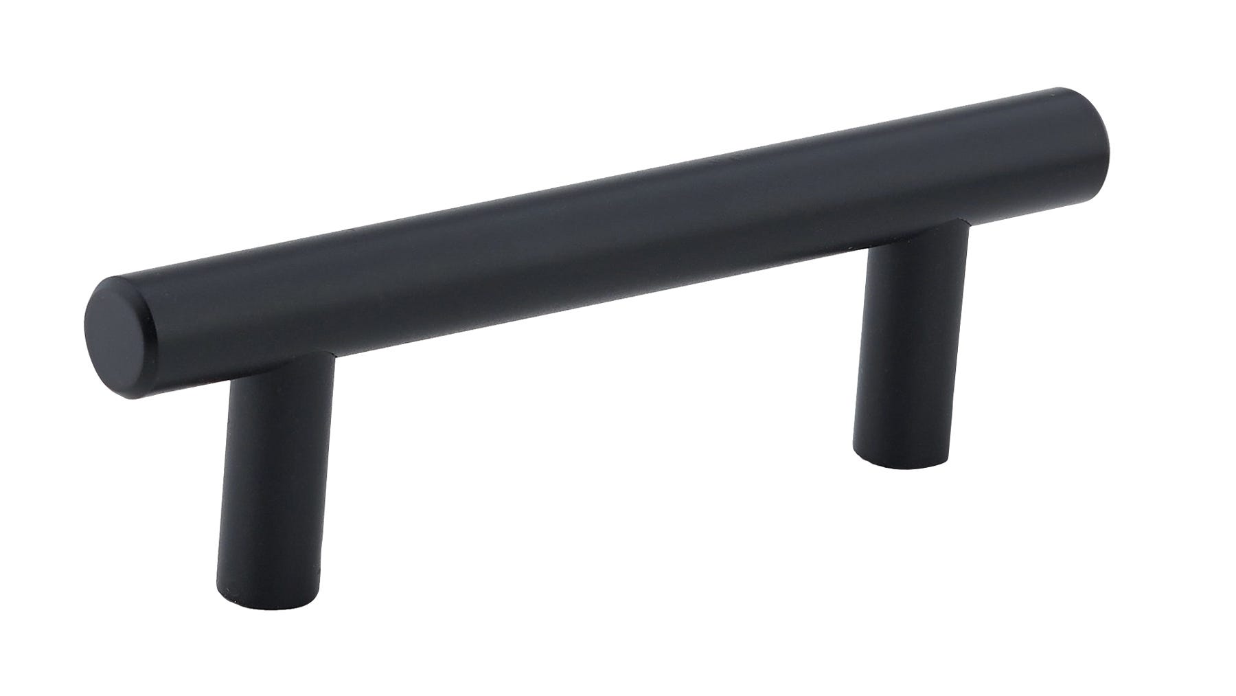 Metal Door Handle, Matte Black, 76 mm