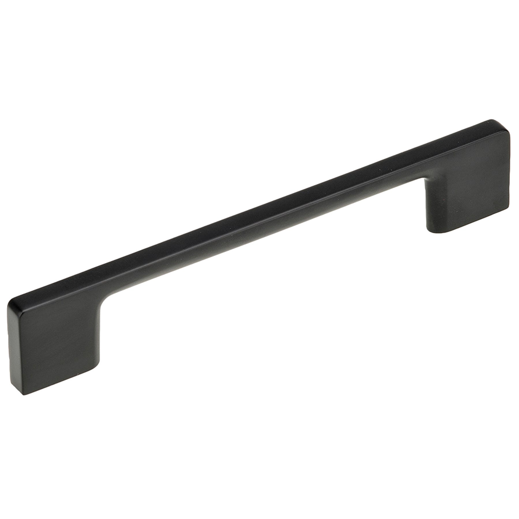 Metal Door Handle, Matte Black, 128 mm