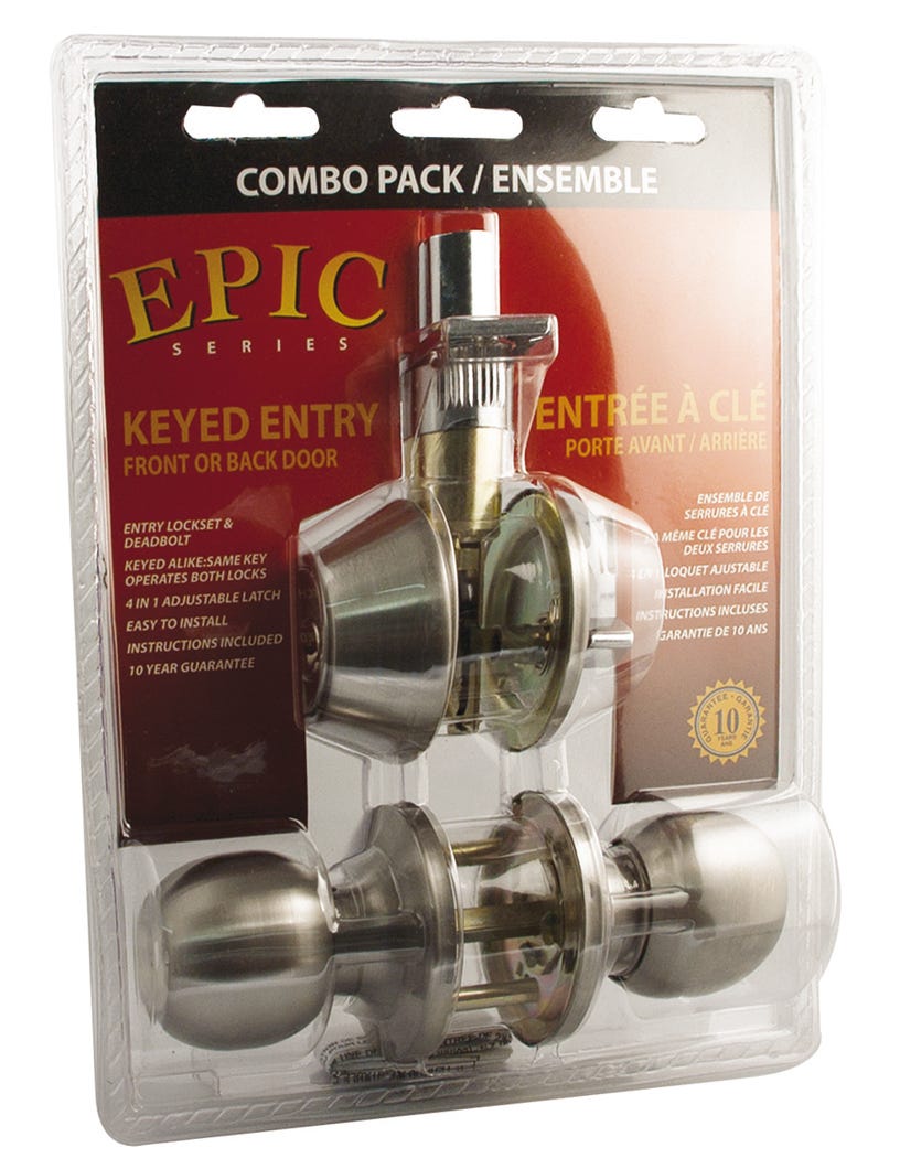 EPIC Door Handle Set with Key and Simple Deadbolt