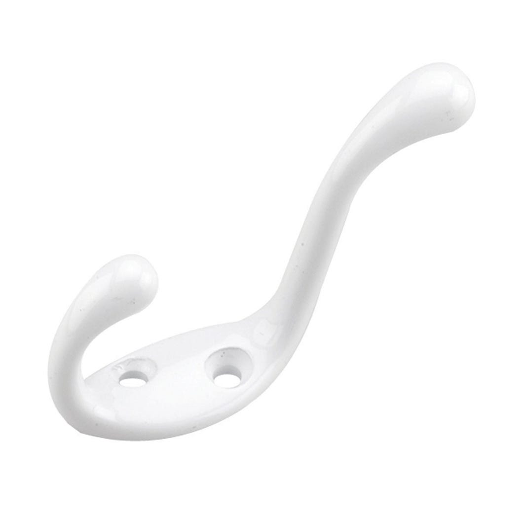 3 1/2-in. Heavy Duty Coat Hook, White