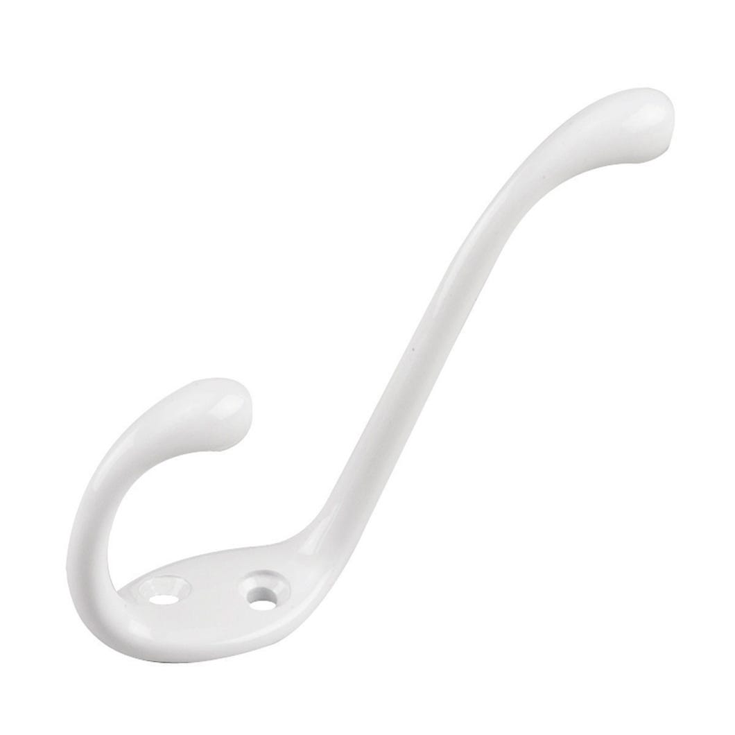 5 1/2-in. Heavy Duty Coat Hook, White