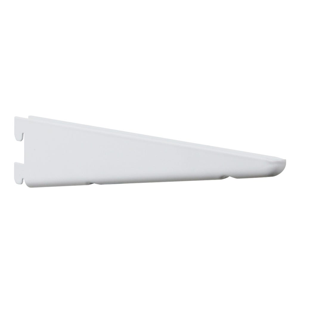 Double-Slotted Shelf Brackets, 10 1/2-in., White