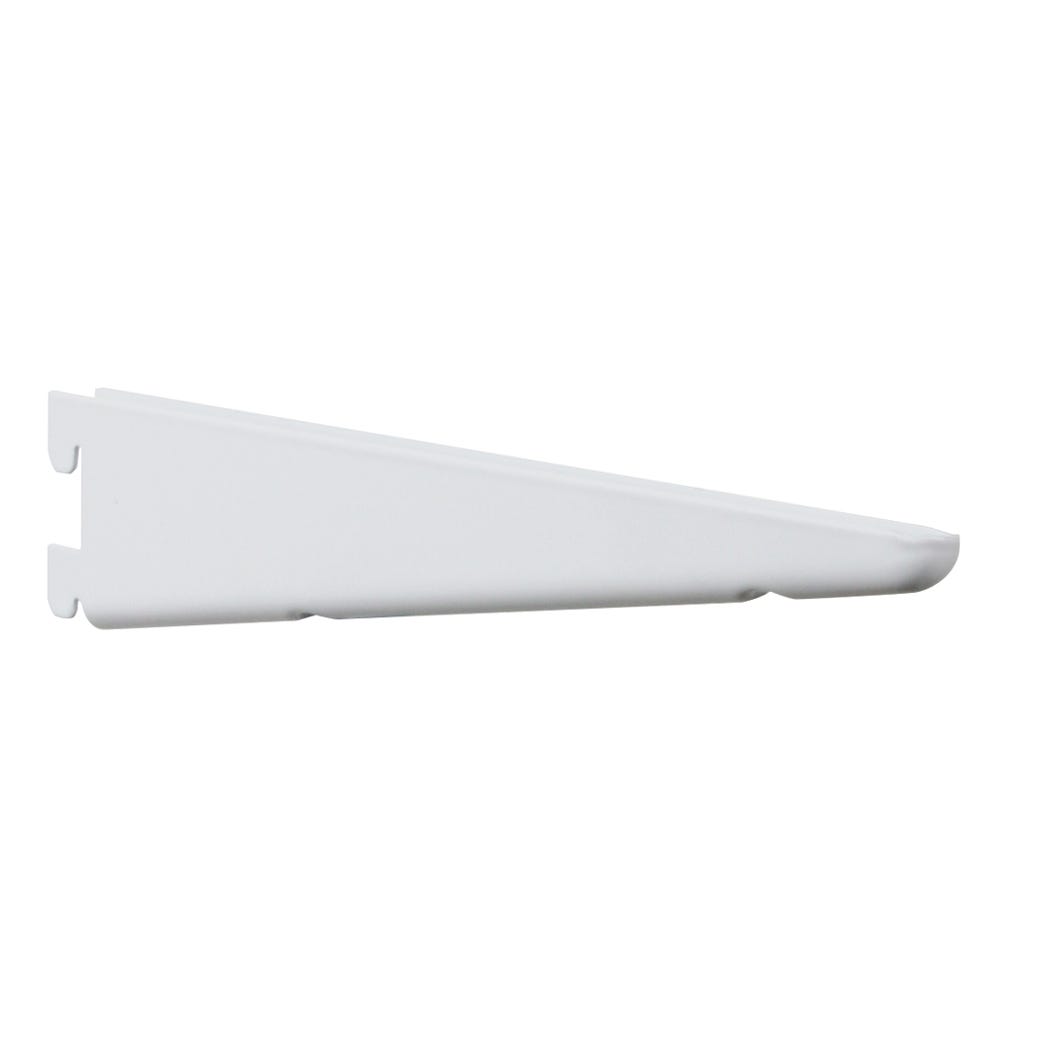 Double-Slotted Shelf Brackets, 7-in., White