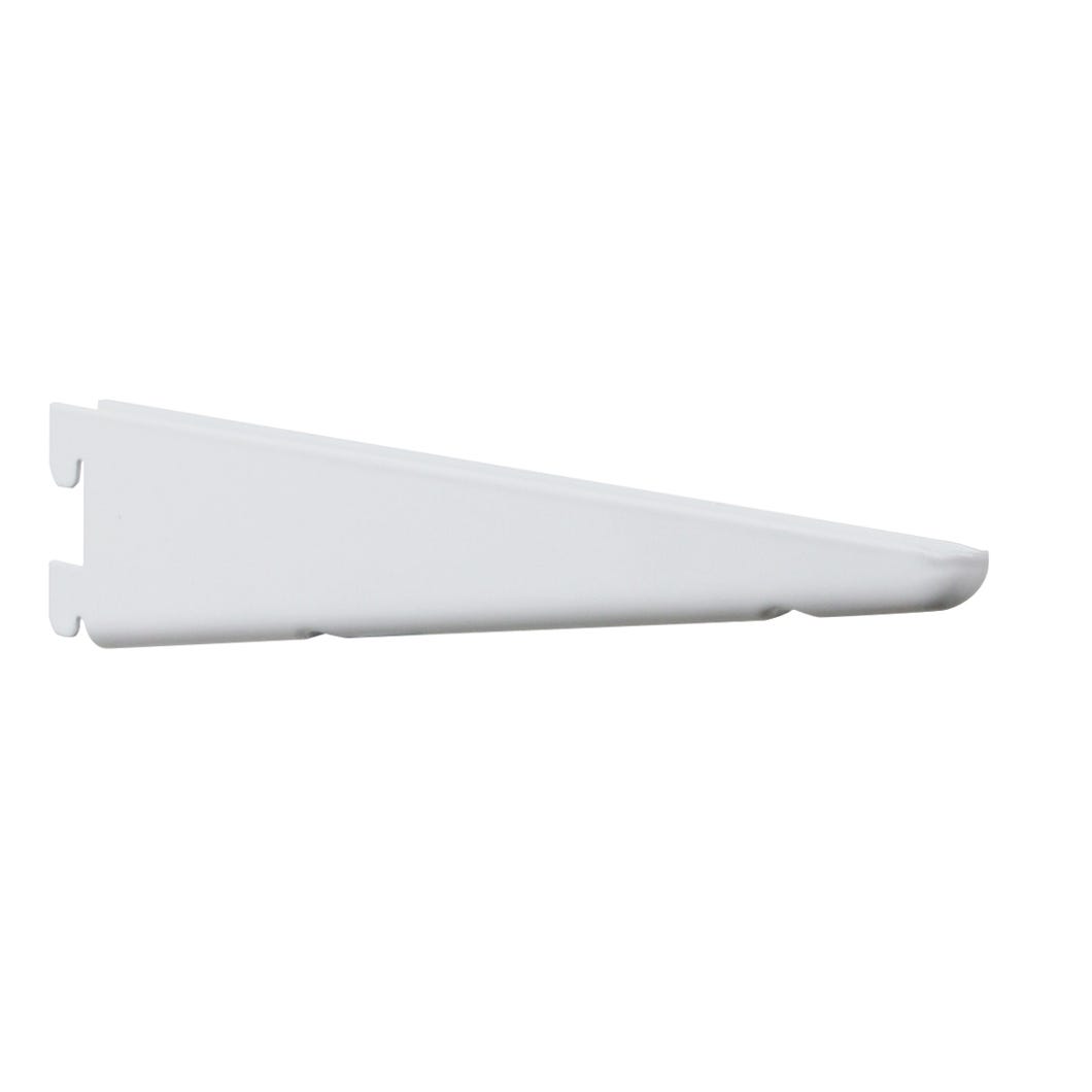 Double-Slotted Shelf Brackets, 9-in., White