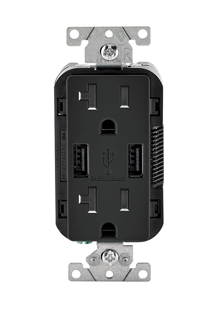 Double socket with USB charger type A/ type C