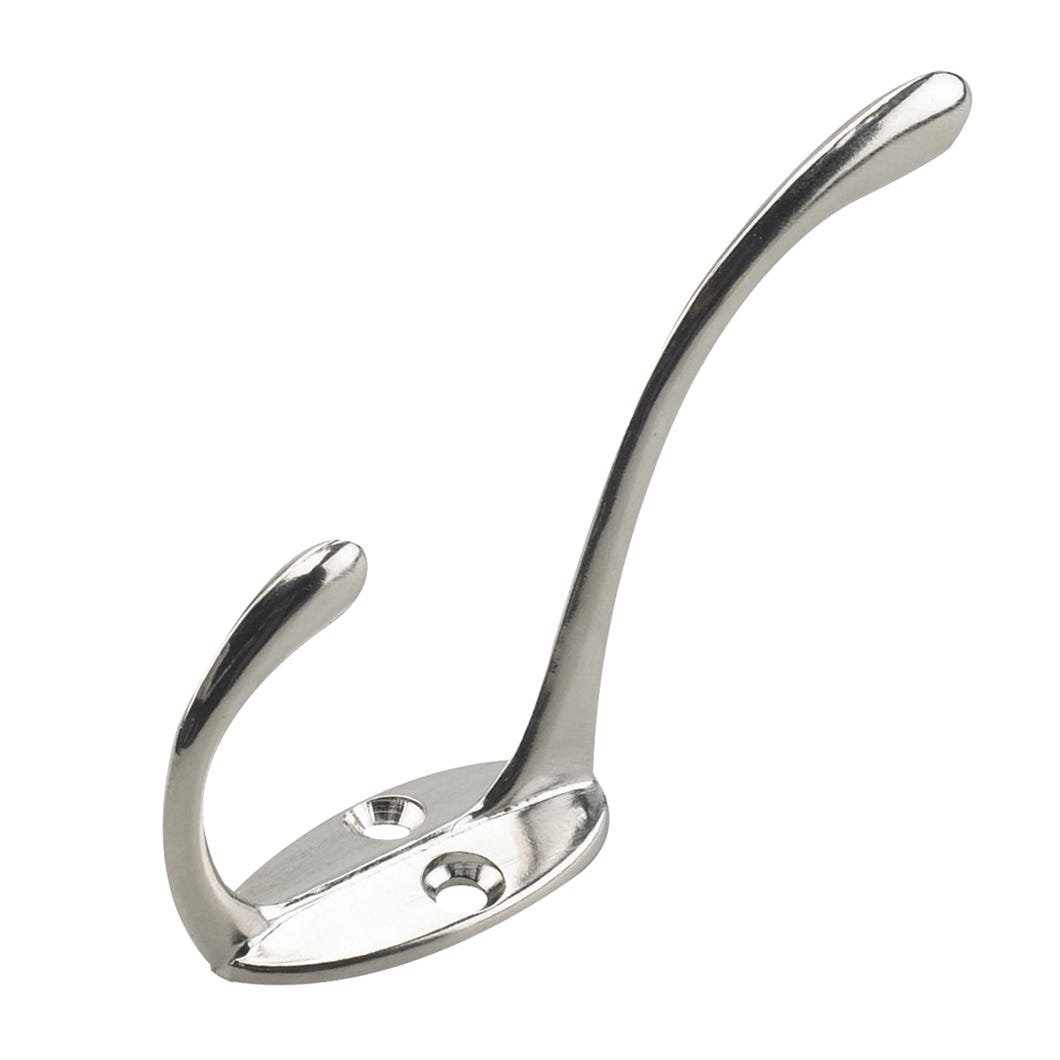 5-in. Light Duty Coat Hook, Brushed Nickel