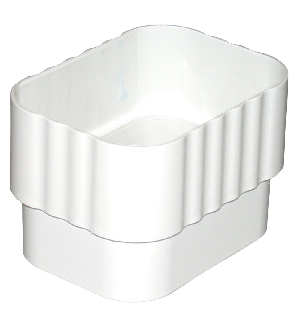 Downspout connector for vinyl gutter