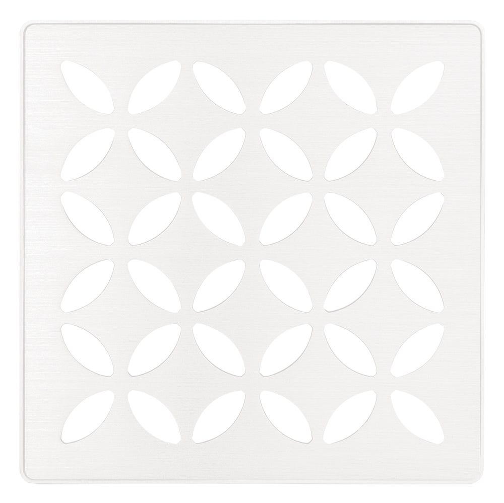 KERDI-DRAIN Drain Grates, Floral, Matte White Mbw