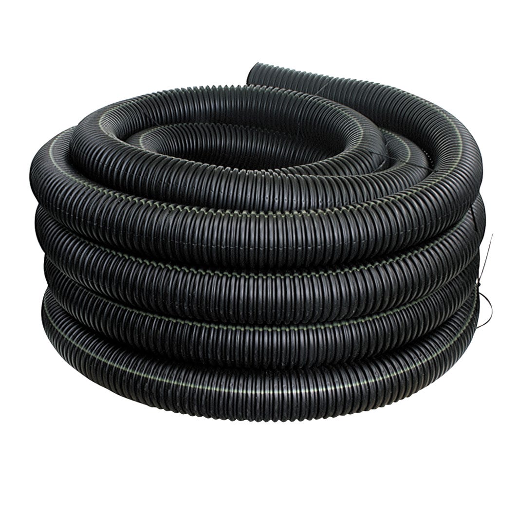 Drain Pipe Non-Perforated Single Wall Pipe, 4-in. X 250-ft.