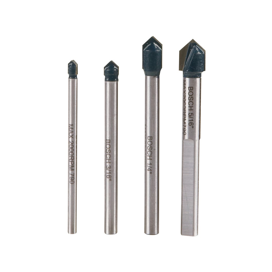 Bosch GT2000 4 Piece Glass and Tile Bit Set