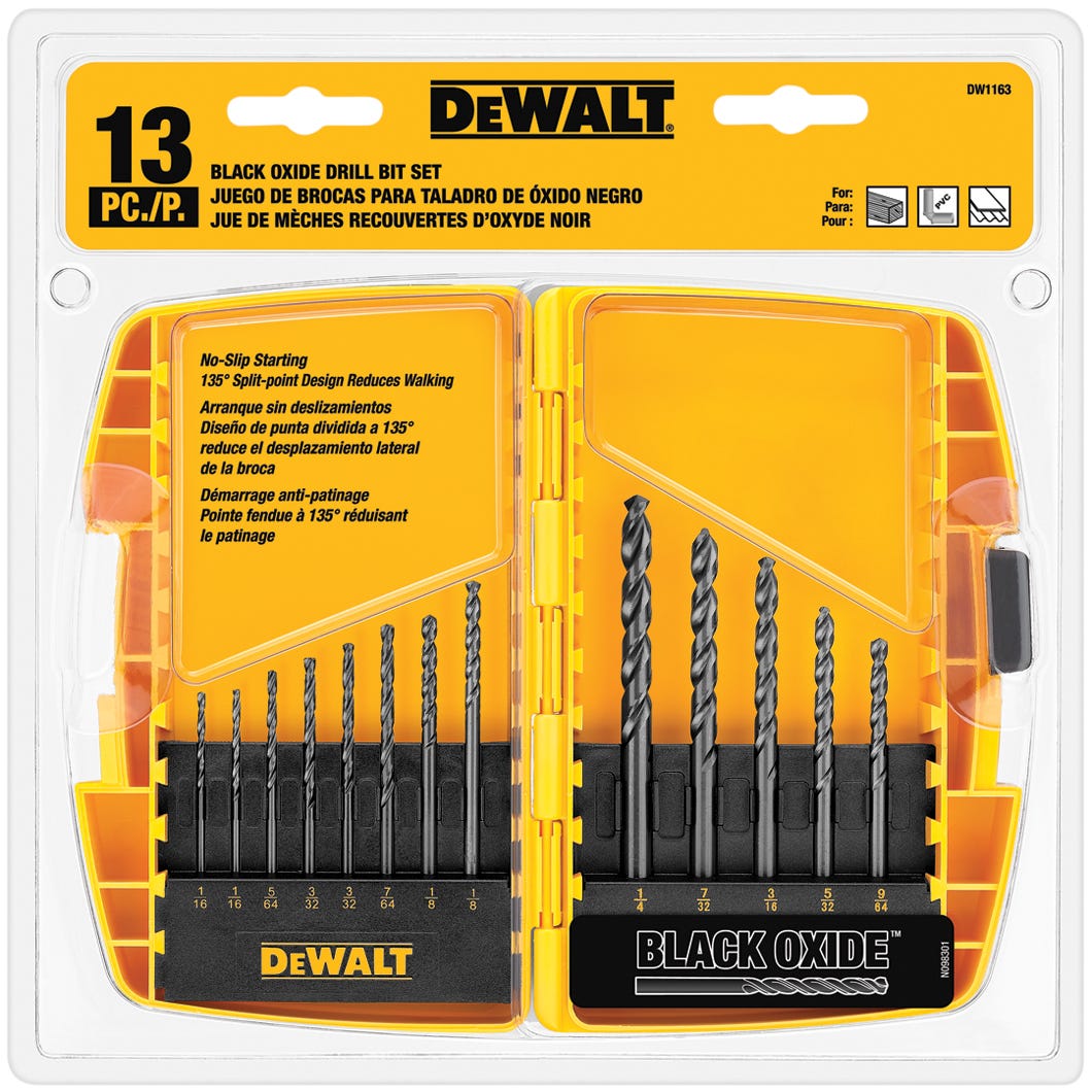 DEWALT Drill bit set black oxide