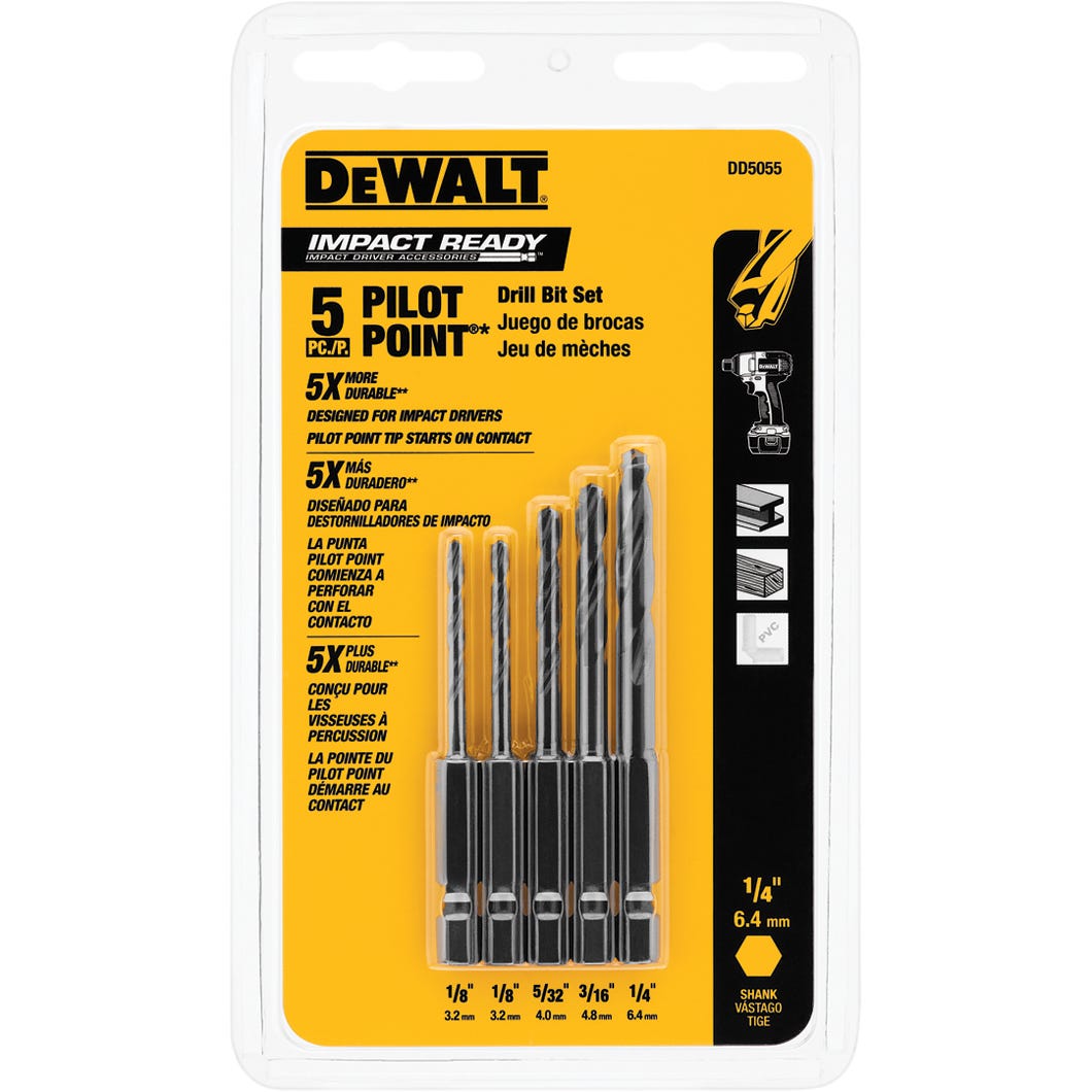 Drill bit set for impact driver