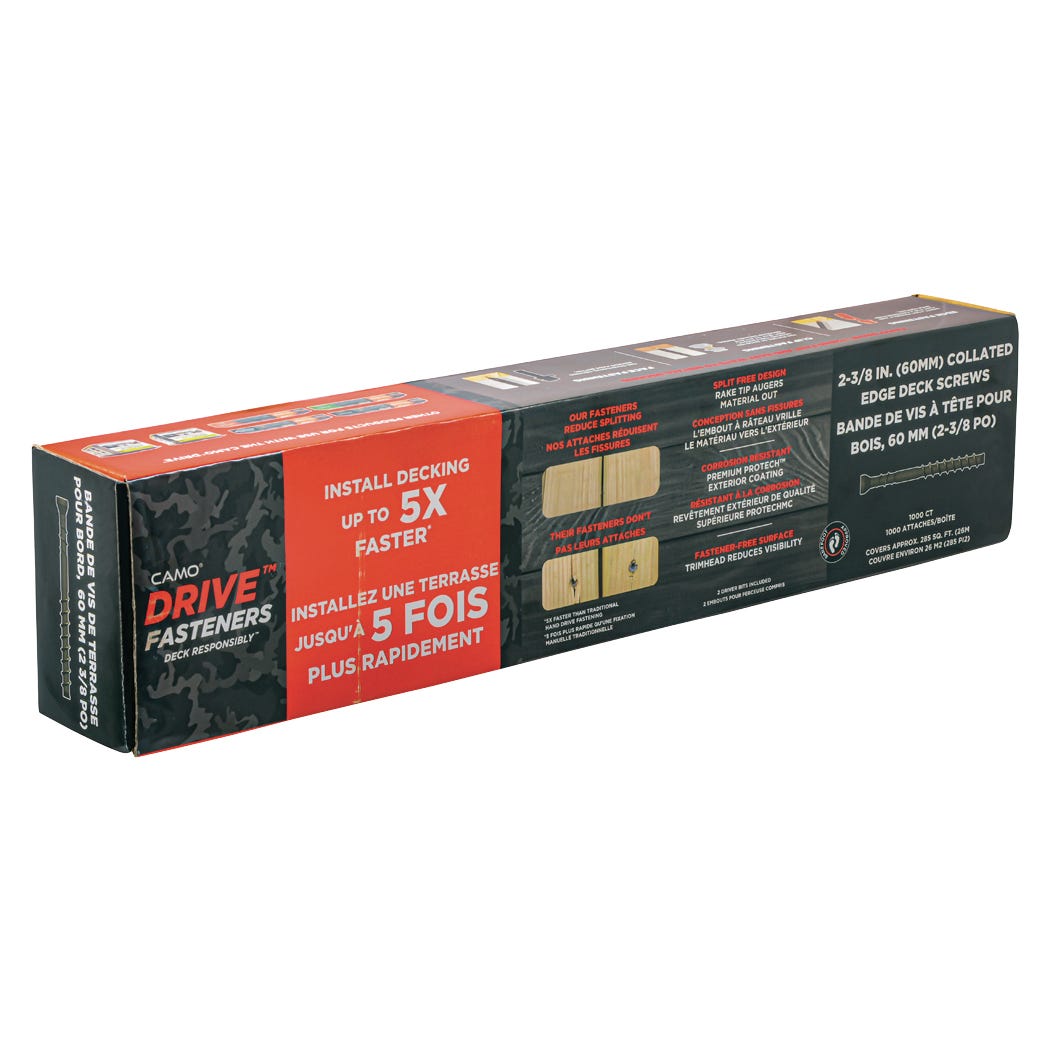 Drive Collated Edge Screws 60 mm, 2 -3/8-in., 1000/Pack