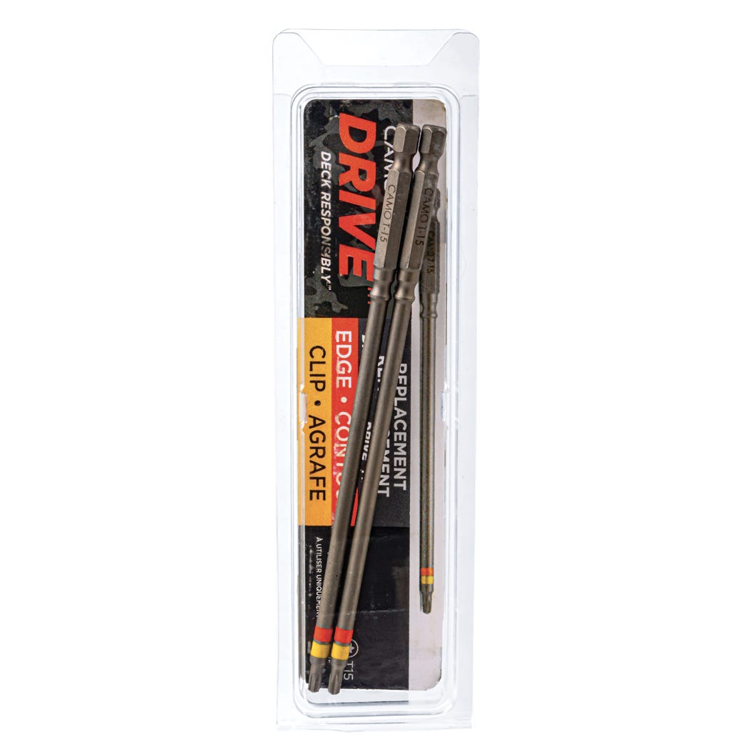 Camo Drive T-15 Star Long Bits, 2/Pack
