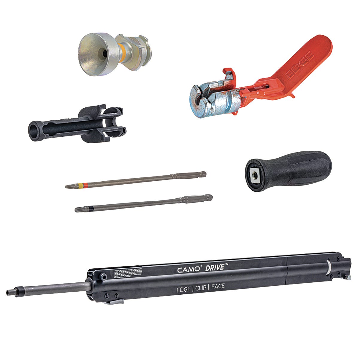 CAMO DRIVE tool with 3 quick change fasteners, 4 pieces