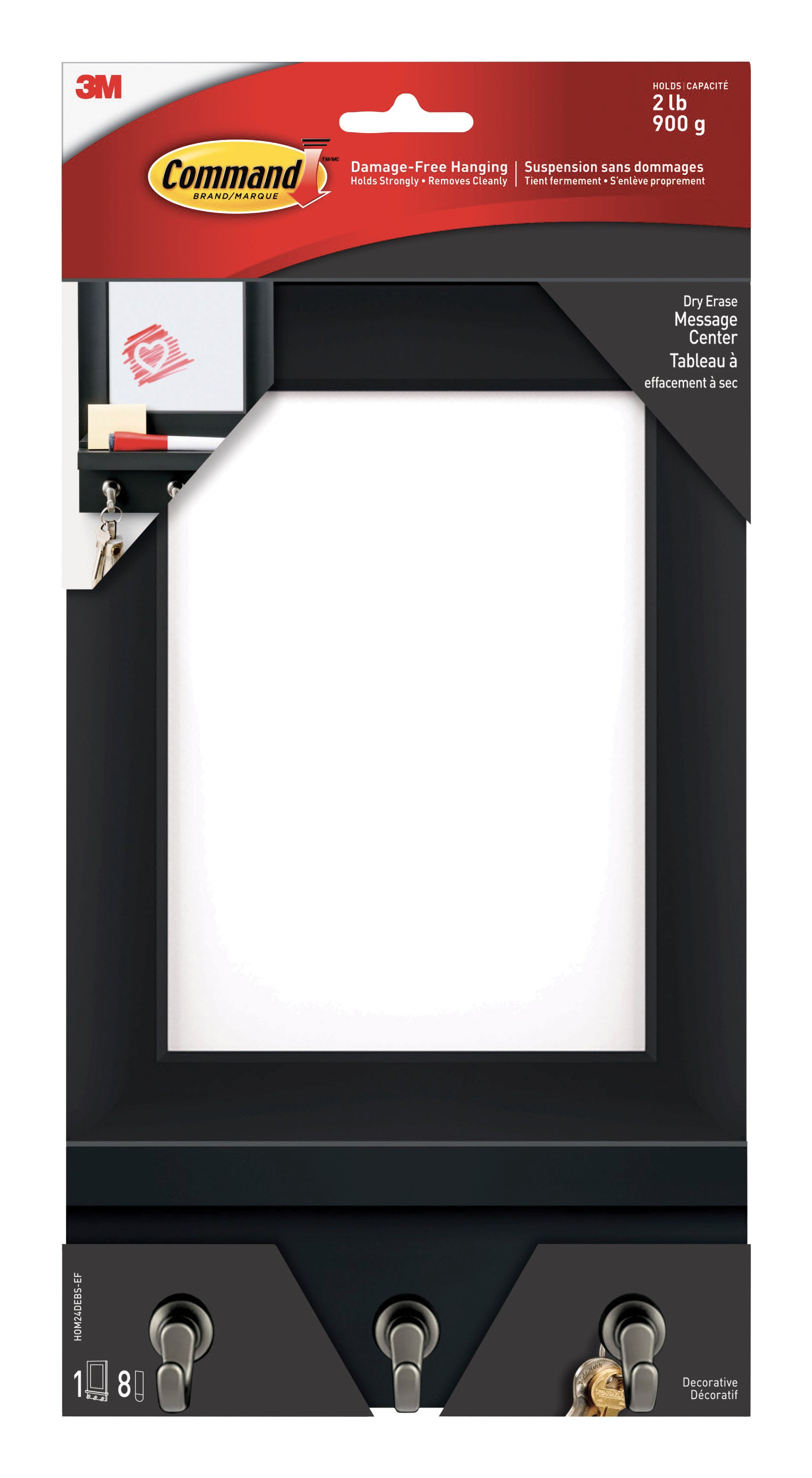 Dry erase message center