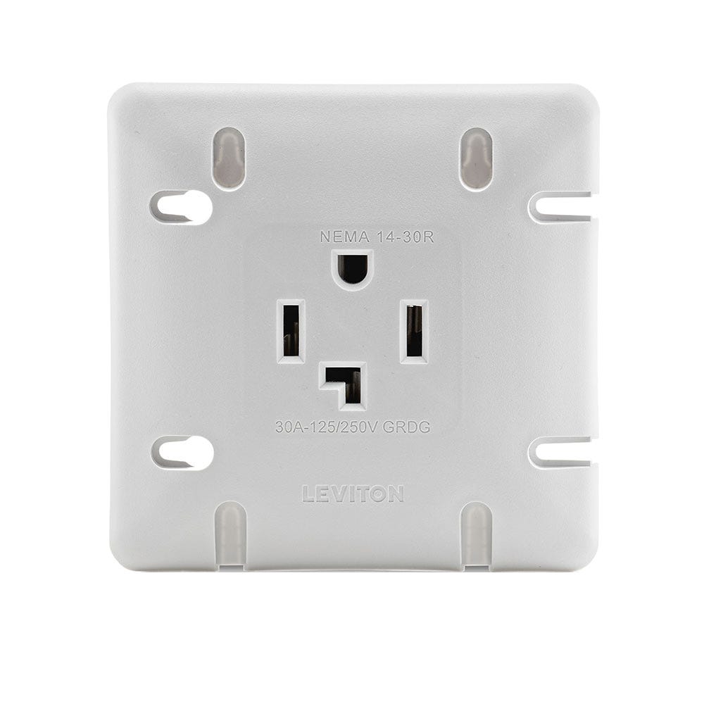 Dryer receptacle flush mount 3-poles