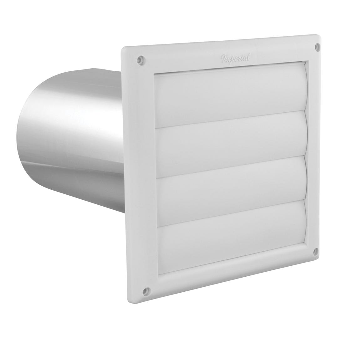 Plastic Dryer Vent with Guard/Pipe, 6-in.