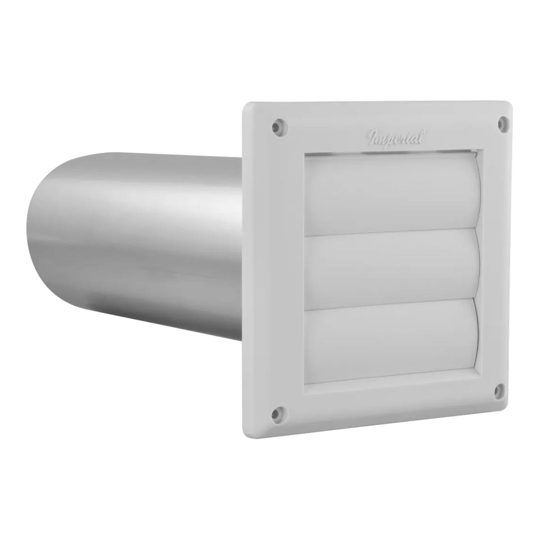 Plastic Dryer Vent with Guard/Pipe, 4-in.