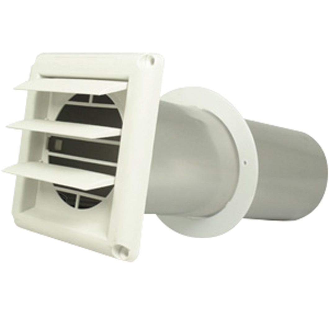 Plastic Vent with Guard/Pipe for Dryer, 3-in.