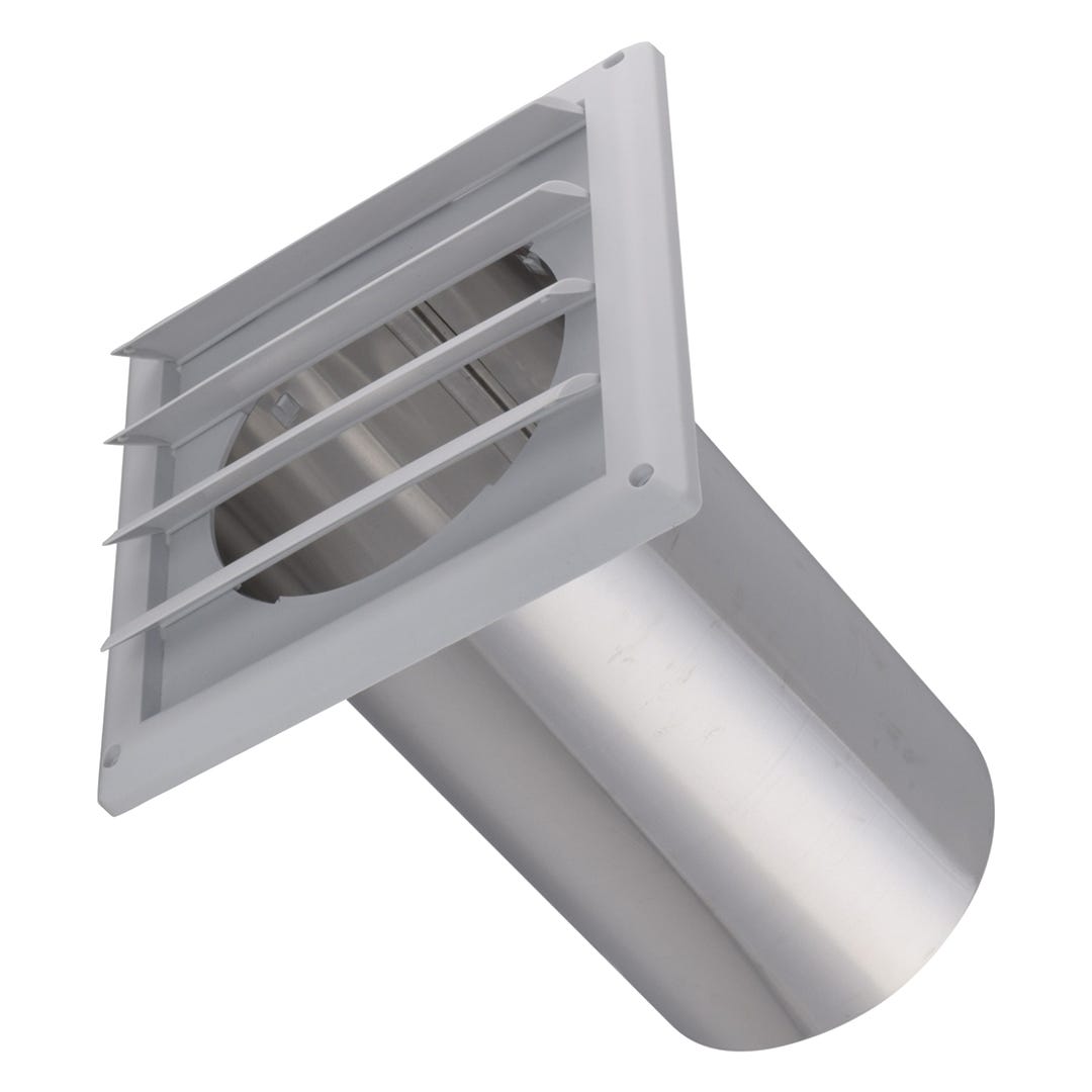 Plastic Dryer Vent with Guard/Pipe, 6-in.