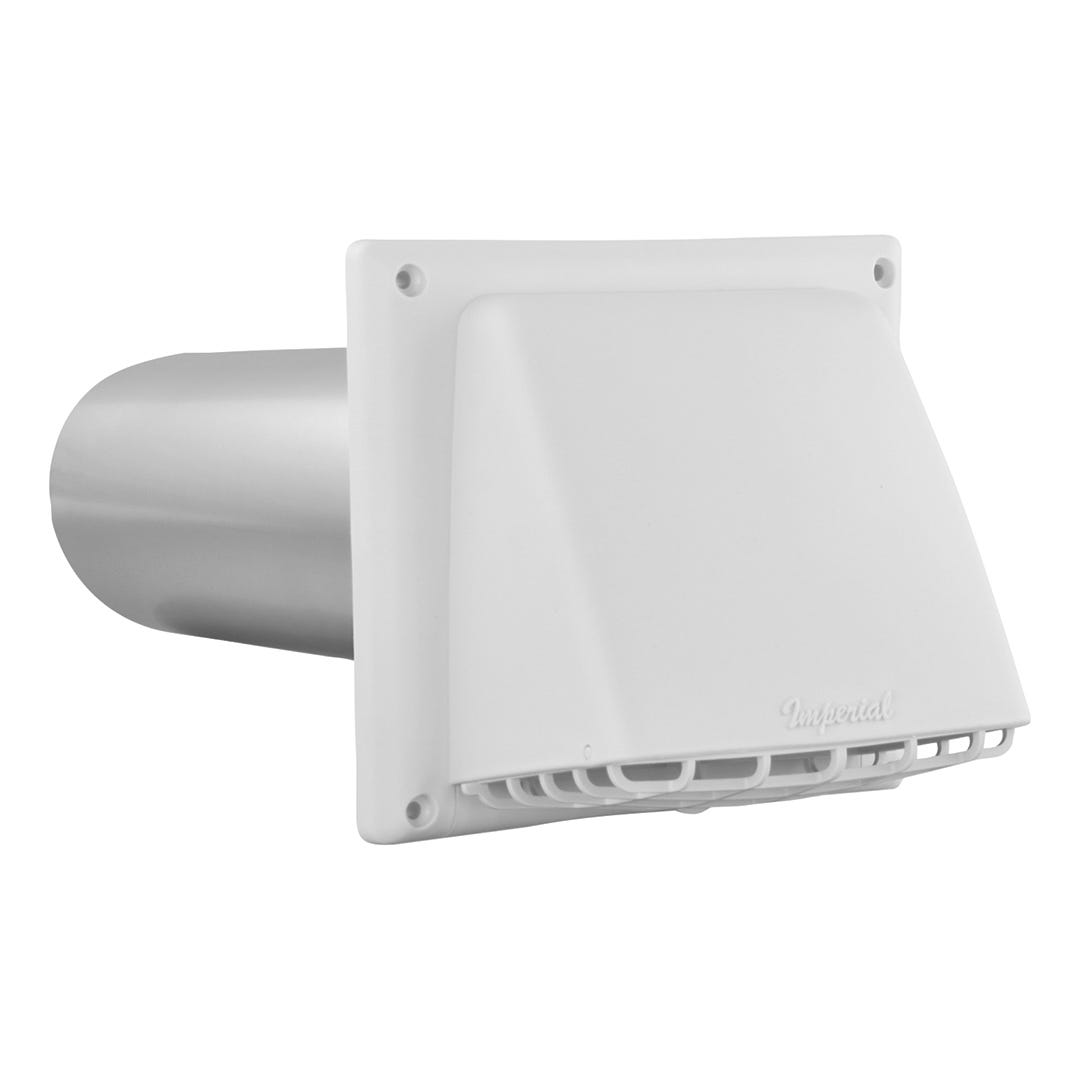 Plastic Air-in.take with Aluminum Grid/Collar/Pipe, 4-in. X 12-in.