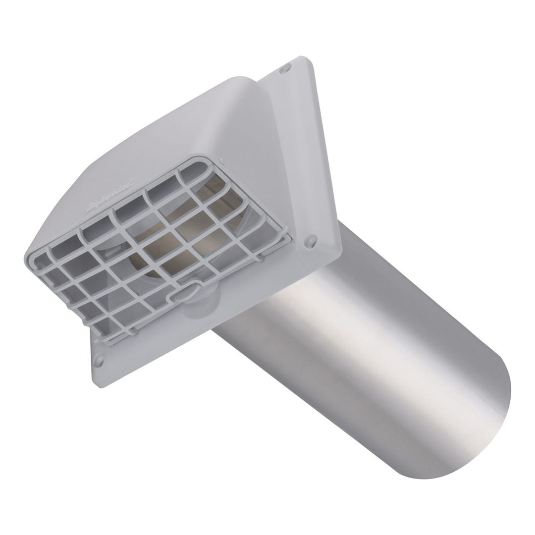 Plastic Air-in.take with Aluminum Grid/Collar/Pipe, 4-in. X 12-in.