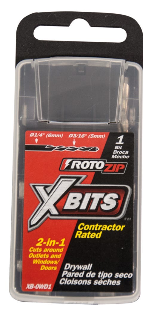 RotoZip Xbits Drywall Drill Bit, 1/4-in