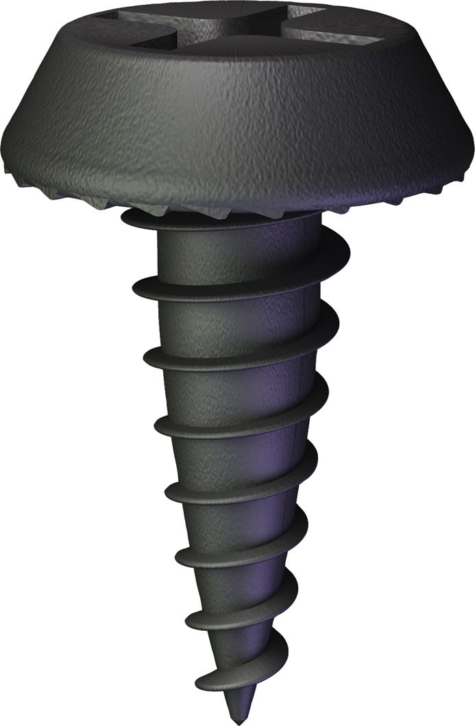 Drywall screw, #7 phosphate, pan head, 7/16 in.