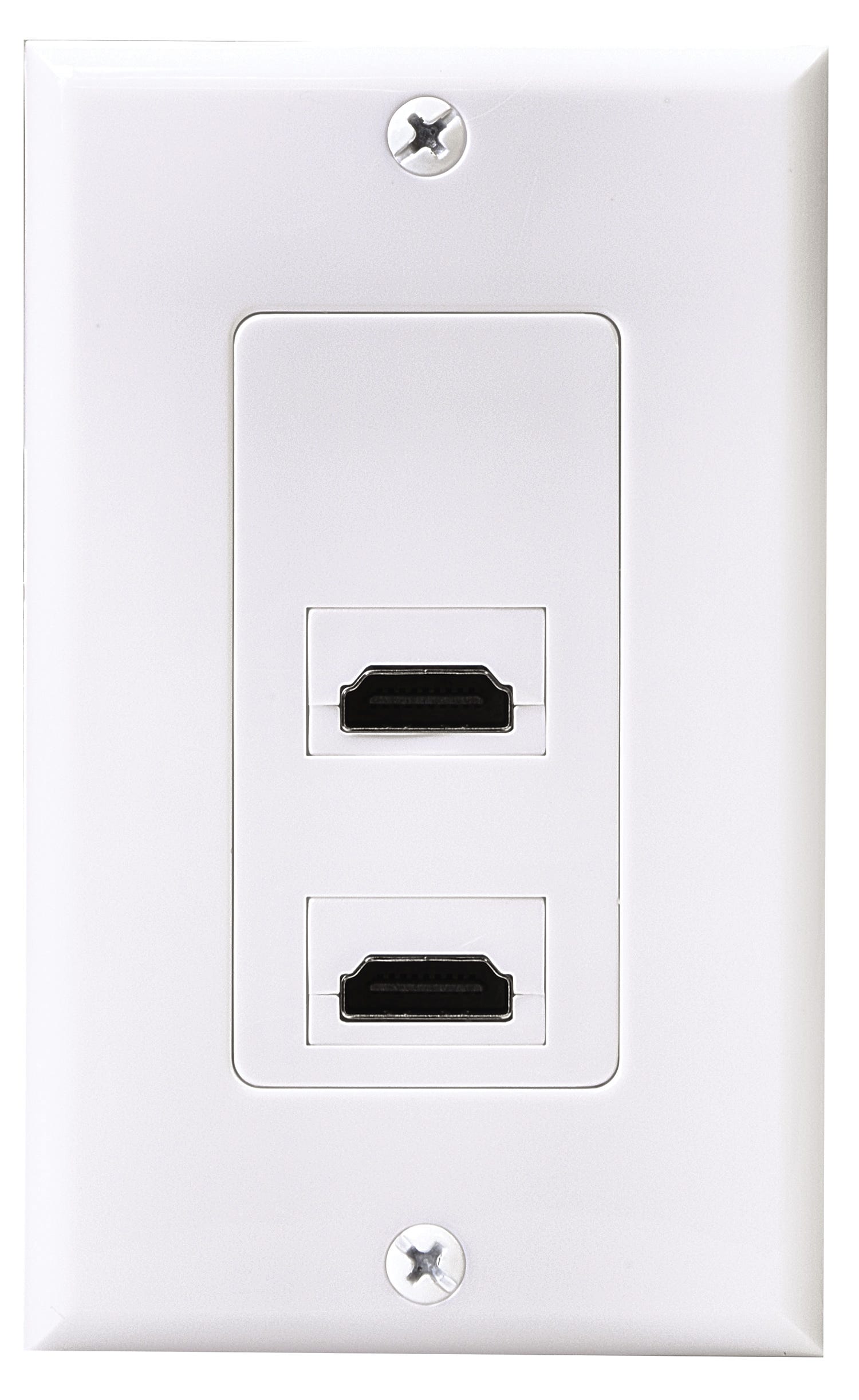 Dual Hdmi Wall Plate, White