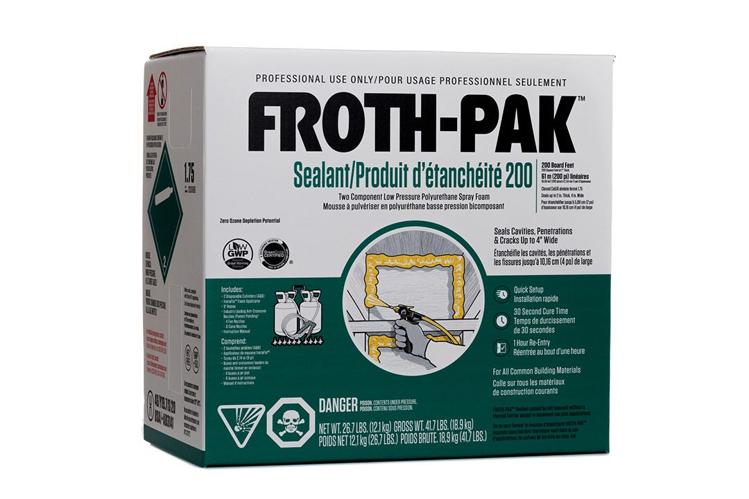 DuPont sealant spray foam, Froth-Pak 200
