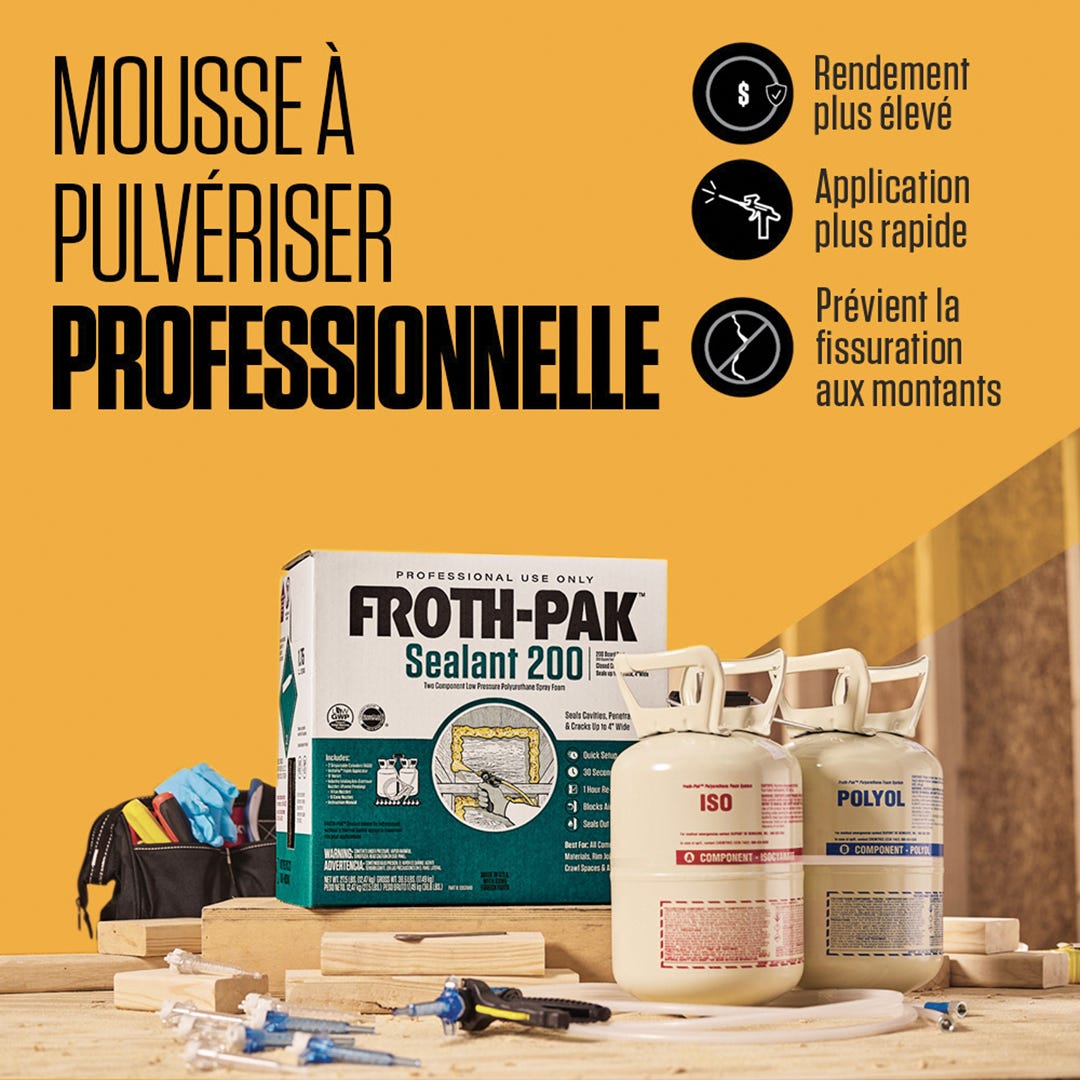 DuPont sealant spray foam, Froth-Pak 200