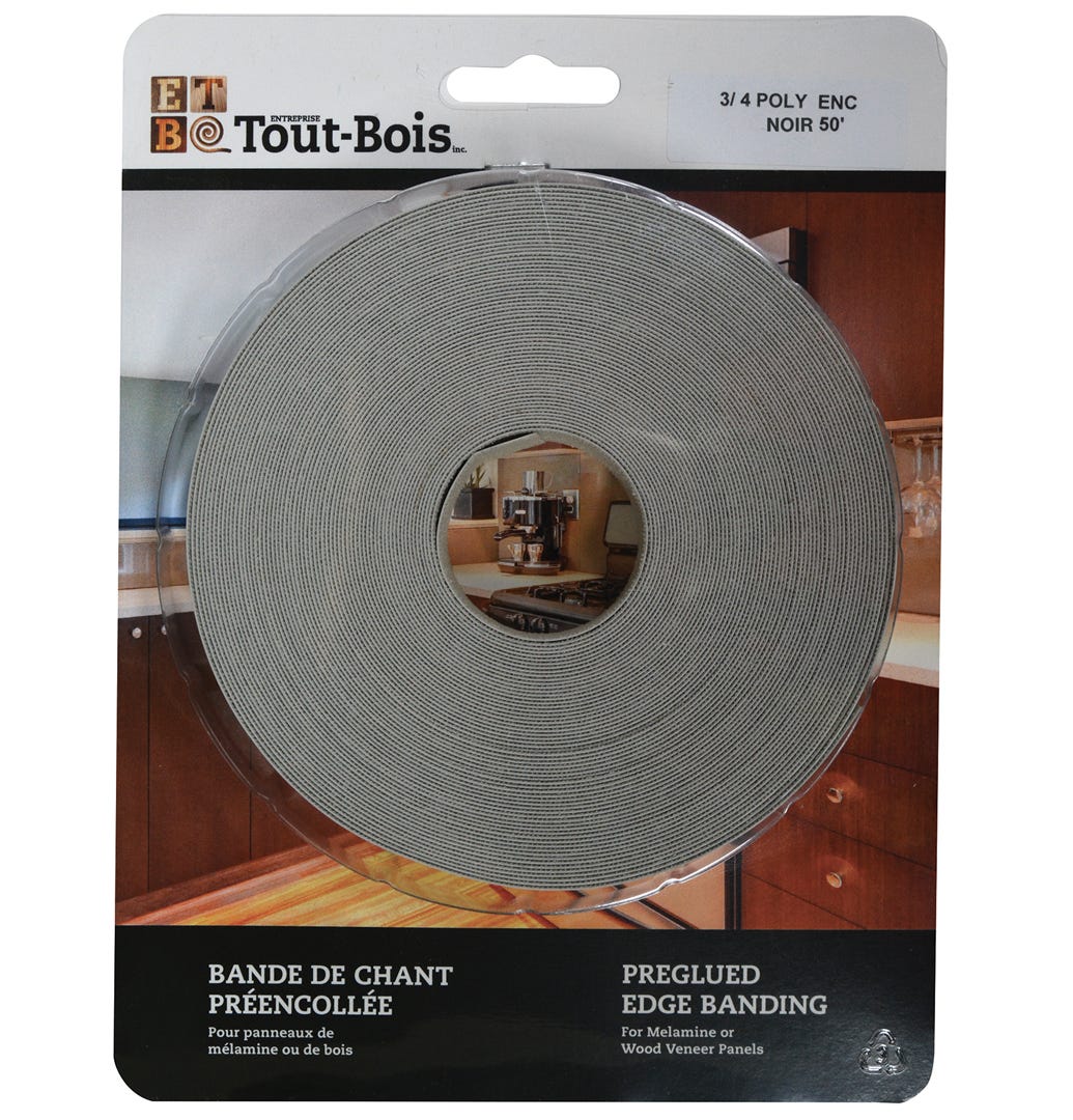 Edge Banded Melamine, 3/4-in.