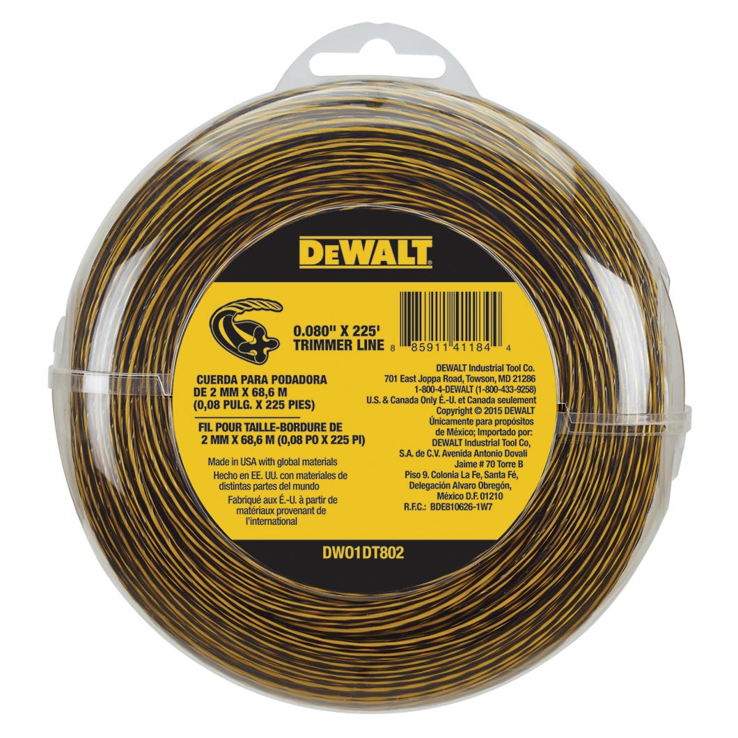 Replacement Line Spool for Dewalt String Trimmer, 0.08-in. X 225-ft.