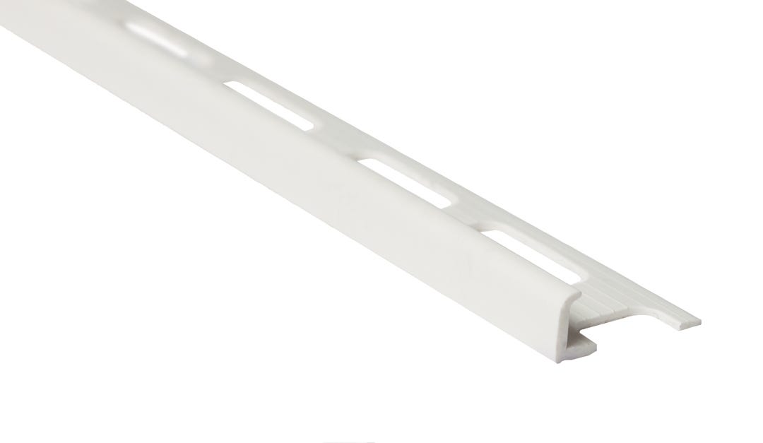 Edge Tile Vinyl, 1/4 in. x 8 ft., White