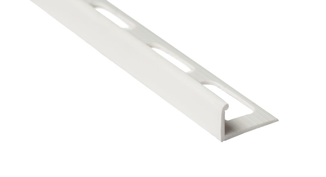 Edge Tile Vinyl, 3/8 in. x 8 ft., White