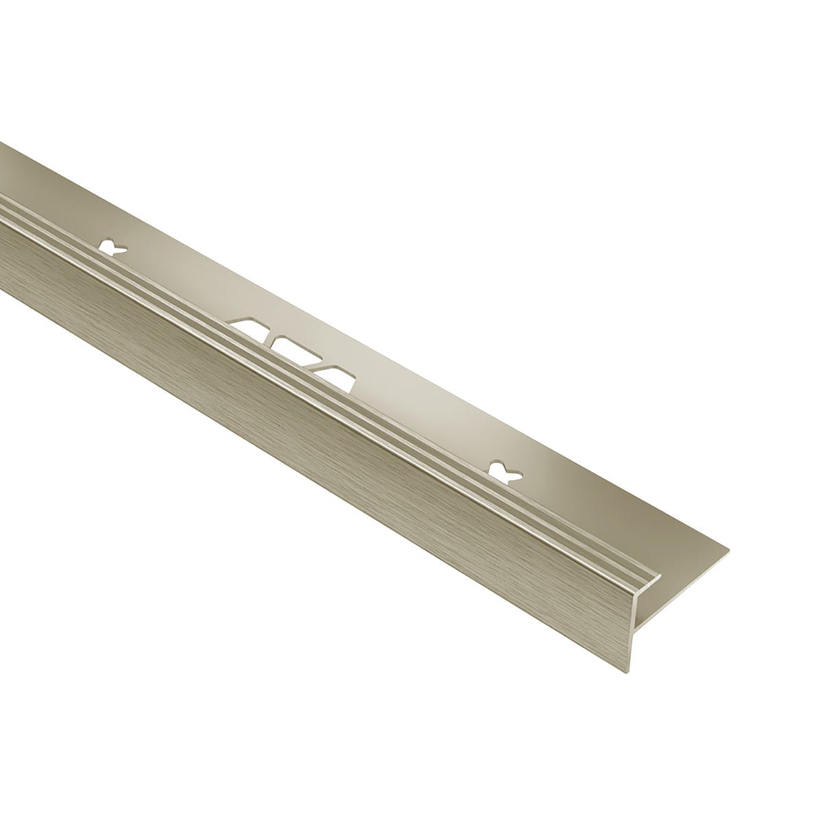 VINPRO-STEP Vinyl Molding, 1/4 in. x 78.74 in., Brushed Nickel ATGB