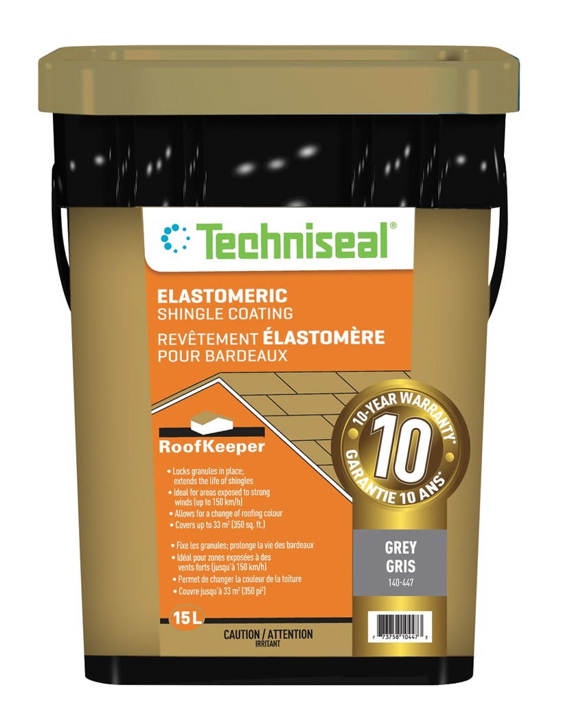 Elastomeric Shingle Coating, Grey, 15 L