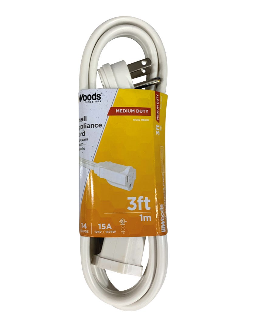 Electric Cord Set, 3-ft.