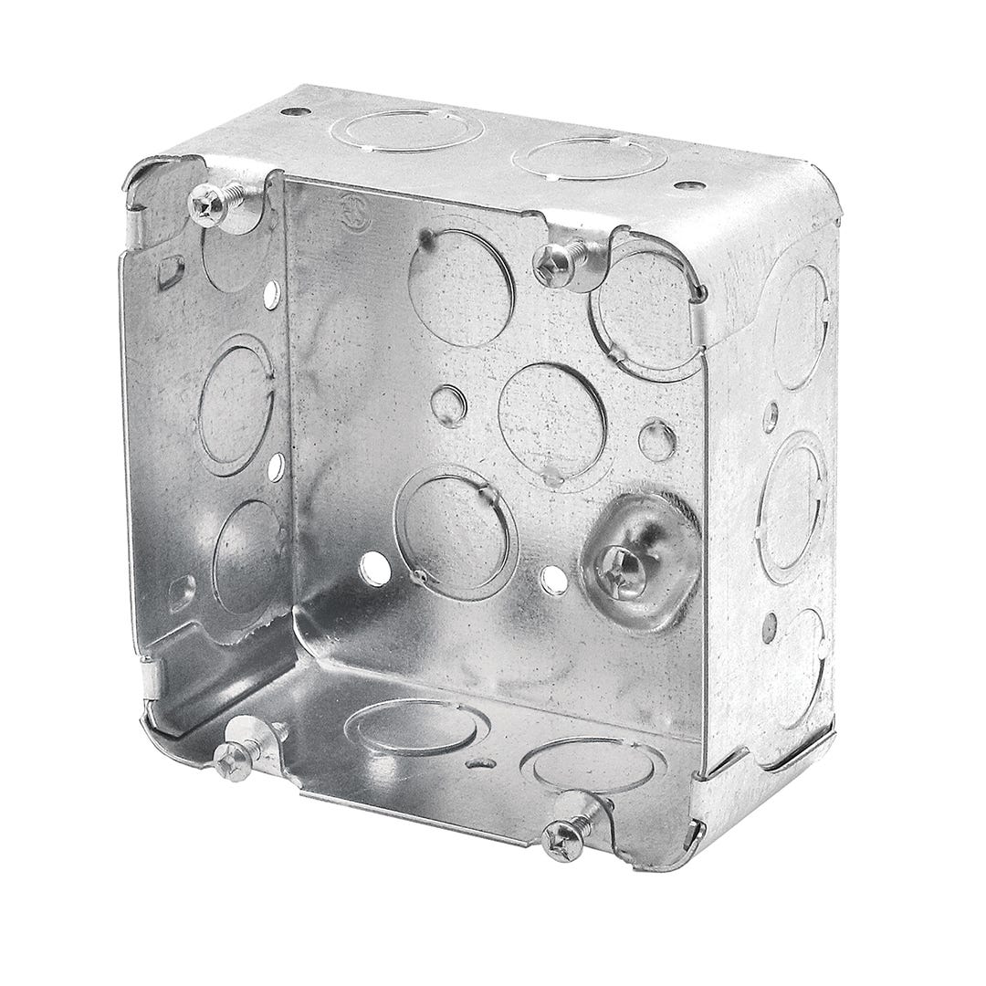 Square Electrical Box for Range/Dryer, 1/2, 3/4-in. Ko