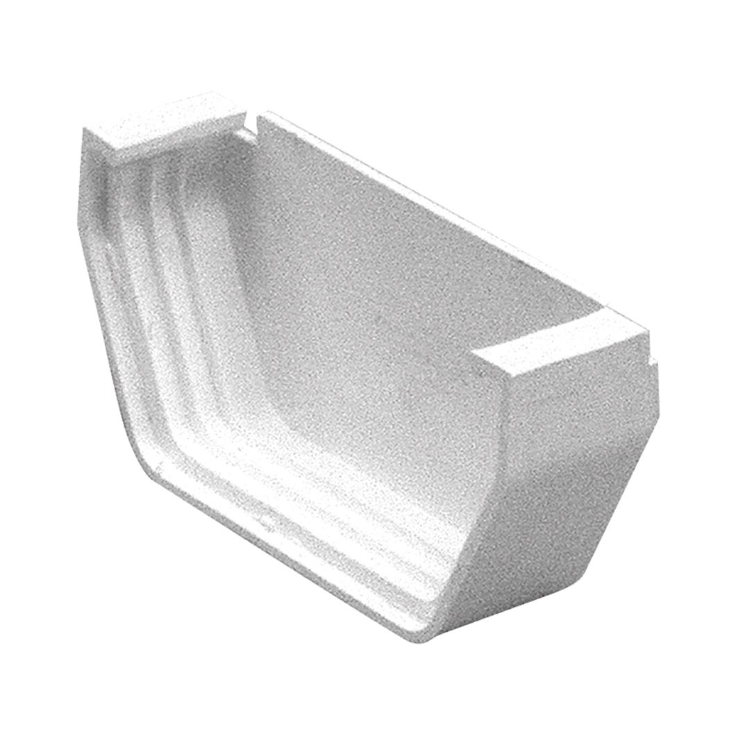 End cap for vinyl gutter