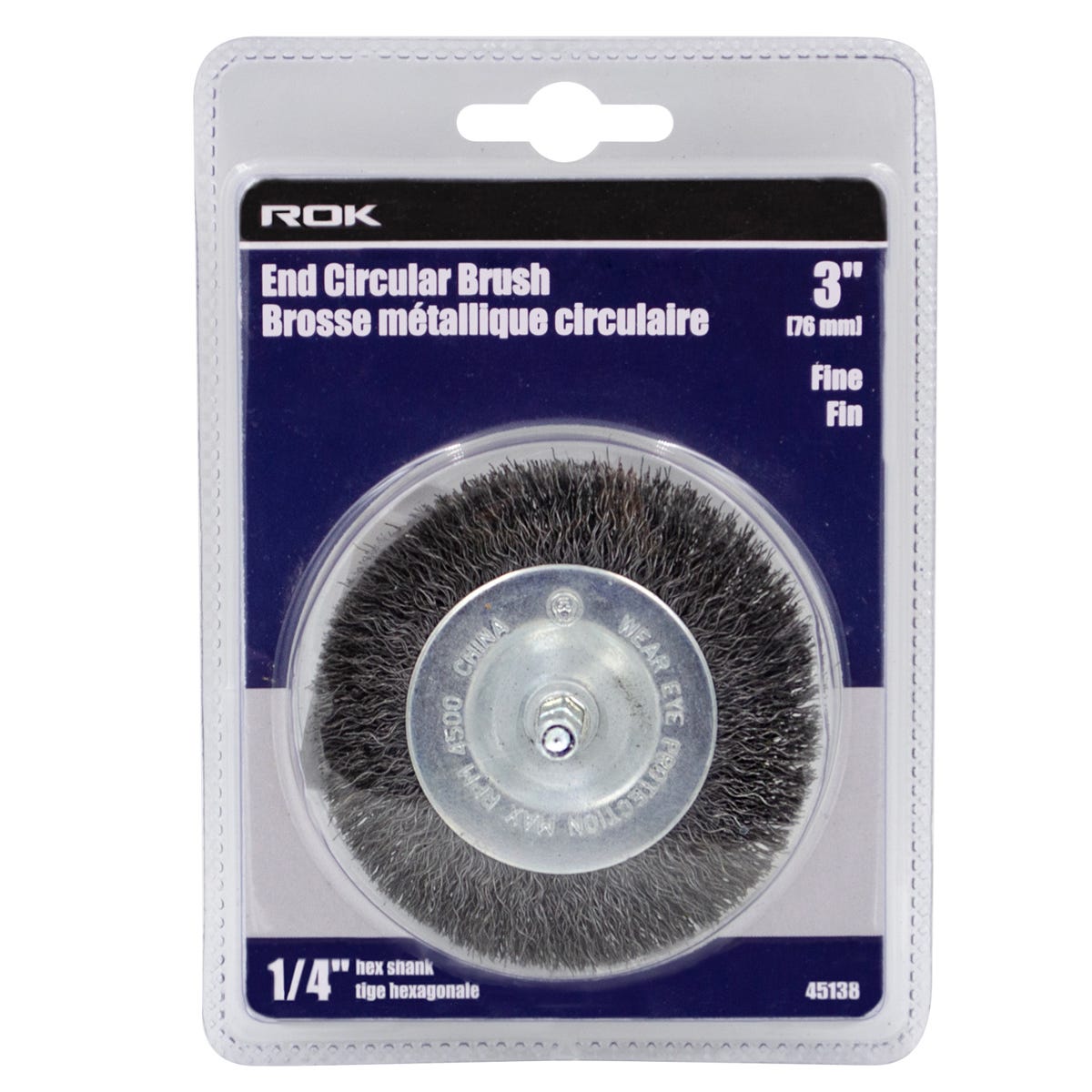 End Circular Brush Fine , 3-in.