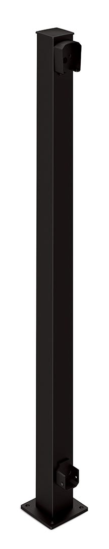 End Post for Aluminum Outdoor Railing Section, 43-in.